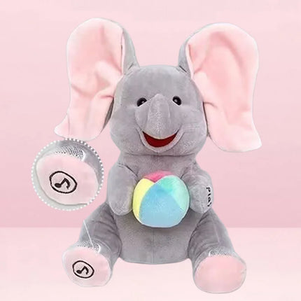 Animated Elephant Toys Plush Singing Elephant with Ears Moving Electric Plush Toy Cute Elephant Stuffed Animal Toy for Baby Gift