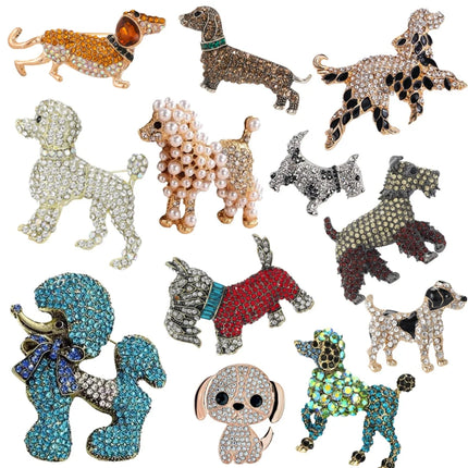 Baroque Luxury Beautiful Puppy Animal Design Brooch for Men and Women, JewelryAccessories, WeddingHolidayPartyCoupleSurpriseGift