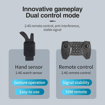 Gesture Sensing Dual Control Twist Car Double-Sided Drift Stunt Rechargeable Remote Toy with LED Lights - Perfect Gift for Kids