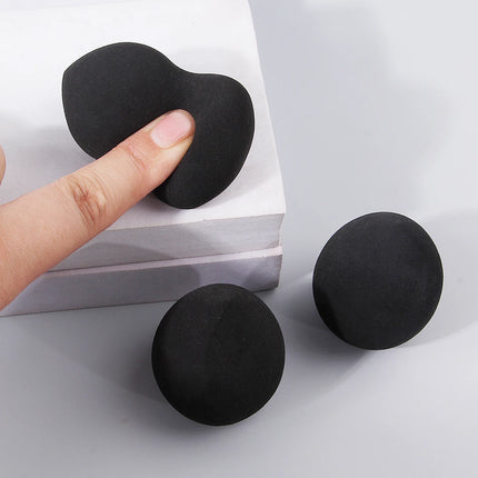 3/5PCS black makeup sponge powder puff set, a facial makeup tool that expands when exposed to water without powder sticking