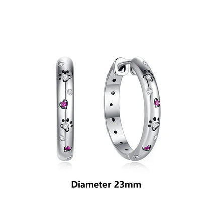 New 2026 Original 925 Sterling Silver Earrings For Women Piercing Hoop Love Heart Earings Rose Gold Wedding Gift Luxury Jewelry