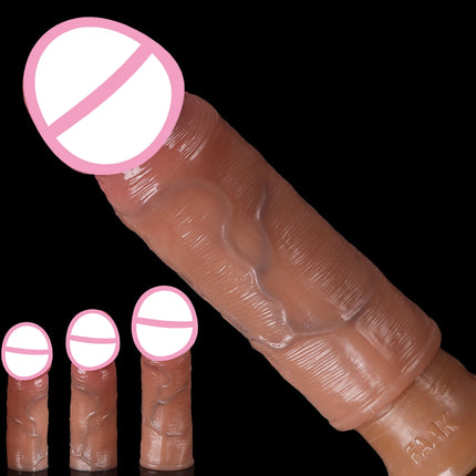 Hollow Penis Ring Male Soft Realistic Thicken Penis Sleeve Delay Ejculation Adult Sex Toys Penis Enlargenmen extender For Men