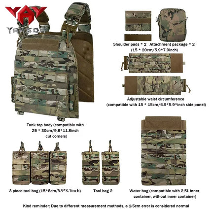 YAKEDA 6094 Tactical Vest - Quick Release Laser Cut System