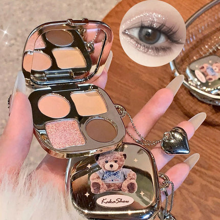 Kakashow Little Bear Eyeshadow Palette - Soft, Natural, Long-Lasting, Non-Fading, and Smudge-Free Eyeshadow Palette