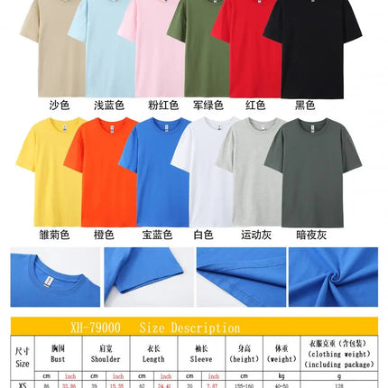 Custom Tshirt Front Back Print Professional Your Own Logo Text Photo Male Personalized Premium Gifts T-shirt EU Size 100% Cotton
