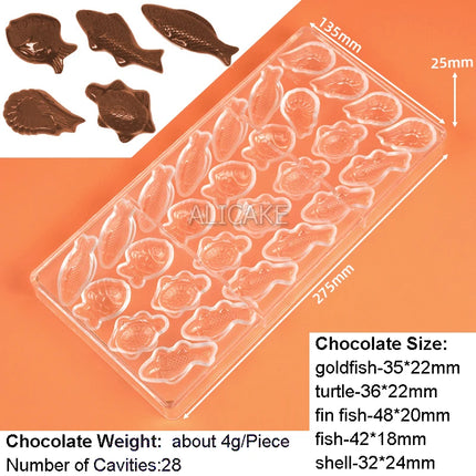 3D Polycarbonate Chocolate Molds Sphere Diamond Chocolate Bombs Bonbons Candy Bar Professional Confectionery Baking Pastry Tools