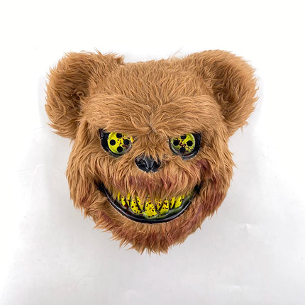 Halloween Light Up Horror Mask Glowing Bloody Bear Killer Mask Flashing Neon Scary Bear Mask for cosplay mask purim props