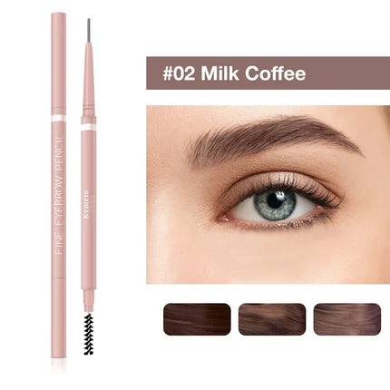 1PC 1.5mm Ultra Fine Double-Ended Eyebrow Pencil Waterproof Sweat-proof Long Lasting Professional Eye Makeup For Women