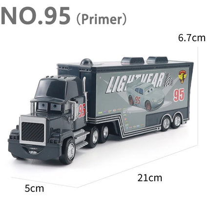 Pixar Cars Truck Storm Jackson Model Car 1/55 Die Casting Container Trucks Racing Toys Children's Birthday Gifts Collectibles