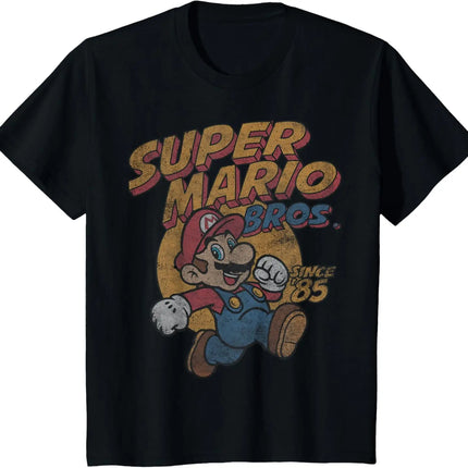 classic game Super Mario graphic unisex 100%cotton shirt,2026 summer New Men vintage fashion O-neck Japanese Harajuku T-shirt