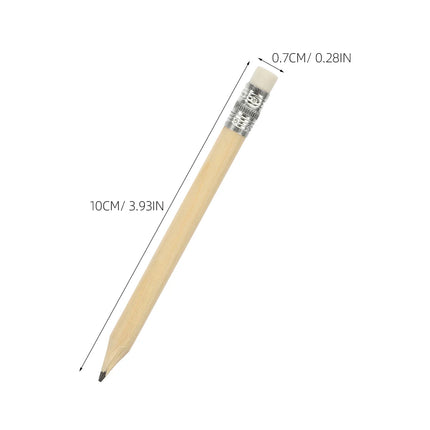 35/100pcs Short Wood Pencils With Eraser Golf Pencils Golf Pocket Pencil For Drawing Writing Small Log Pencil 10cm