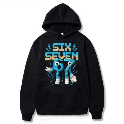 Bruh 67 Six Seven Funny Brainrot Meme Children's Hoodie Boys Girl Hooded Pullover Hiphop Streetwear Soft Casual Warm Sweatshirt