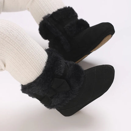 Baby Shoes With Soft Soles For Warmth 0-12 Months Old Baby Cotton Winter Socks and Shoes With Fleece Before Learning To Walk