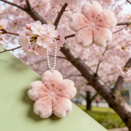 2026 Pendant Small Accessories Girl Cherry Blossom Healing Plush Pendant Keychain