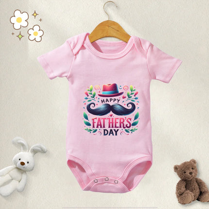 100% Cotton Baby Clothes Bodysuit Daddy I Love You Happy Fathers Day for 0 To 12 Months Newborn Short Sleeves Romper