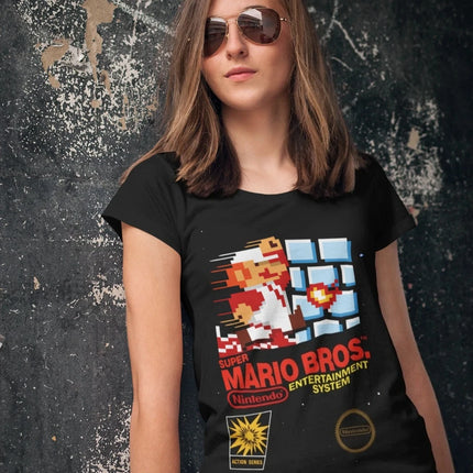 2026 New Super Mario Classic Game Cartridge Graphic Unisex Cotton Shirt,There Are Children Size, Summer Men's Fashion T-shirt