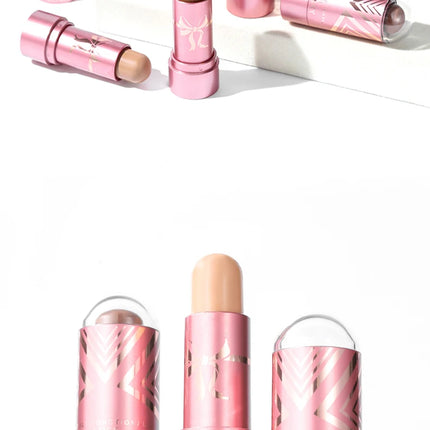 Multi-functional shadow contour stick, concealer, highlighter for facial brightening, natural makeup effect, mixed colors, enhan