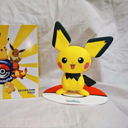 Pokemon Large Figure Squirtle Pikachu Charmander Eevee Collectible Figurine Ornament Youth Toy Birthday Gift For Fans Collectors