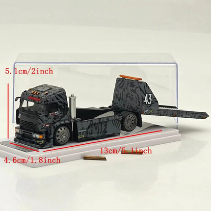 SW 1/64 For Mustang 1965 Hoonicorn RTR V3 HORZON / KamaZ trailer Car Diecast Model Collection Auto Gift