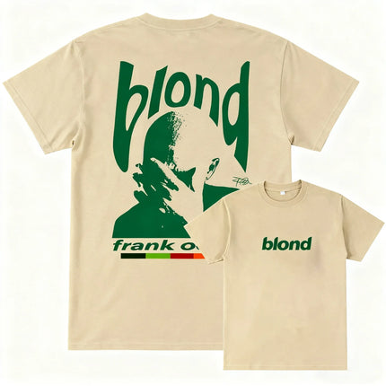 Rapper Frank Retro Graphic T Shirt Men's Hip Hop Ocean Album Clothing T-Shirts Y2k Unisex Blond Fashion Oversized Cotton T-shirt