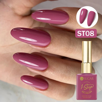 UR SUGAR 15ml 1 Step Gel Polish 3 IN 1 Red Pink Glossy Nail Soak Off LED UV Gel Nail Varnishes No Need Base Gel and Top Coat
