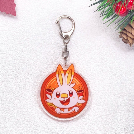 Pokémon Pikachu Gengar Bulbasaur Squirtle Car Keychain Accessories Acrylic Charms Pendant For Bag Key Holder Backpack Decoration