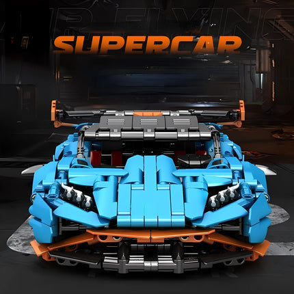 Technical Racing Sport Car Model Building Blocks technic adults 1:14 DIY Supercar Brick Puzzle Toys Kid Adult Gift（1108+granule）