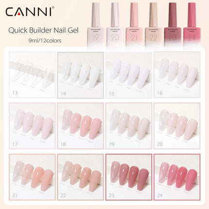 9ml CANNI Nail Gel Polish HEMA FREE TPO FREE French Nail Design Rubber Base Gel Builder Nail Gel In Bottle Semi Permanent Gel