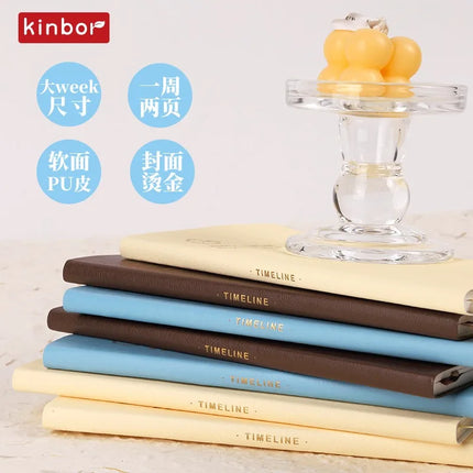 Kinbor Weekly Planner Notebook UnDated Agenda Schedule Daily Monthly Journal Book Portable Record Diary Plan Notepad Stationery