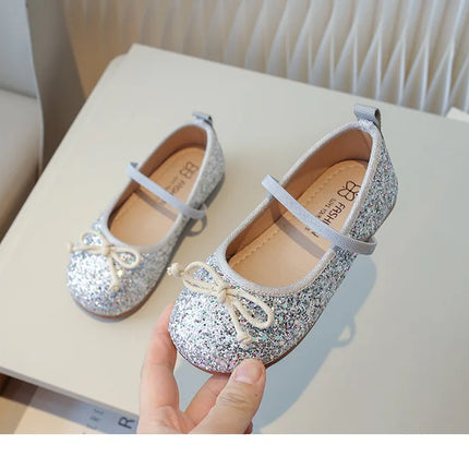 Glitter Little Mermaid Princess Shoes for Girls Stylish Evening Dress Shoes Girl Bling Birthday Wedding Party Shoes Kids