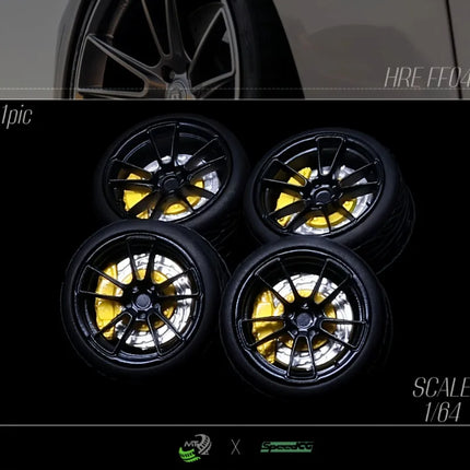 Car Modification Static Wheel Hub 1/64 SpeedCG 44/31/30/29 10/11mm Resin Wheels Rubber Tires Suitable for 1:64 Static Model Cars
