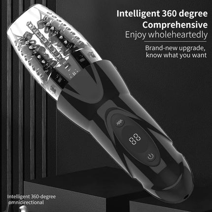 Male Masturbator Cup With Realistic 3D Sleeve 7 Thrusting & Vibrating Stimulation Modes  for Male Masturbation Penis Training