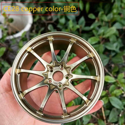 Wheel Model Car Ornaments RAYS Metal Wheel RID Aluminum Alloy Simulation Forging Wheel Modification Creative Desktop Toy