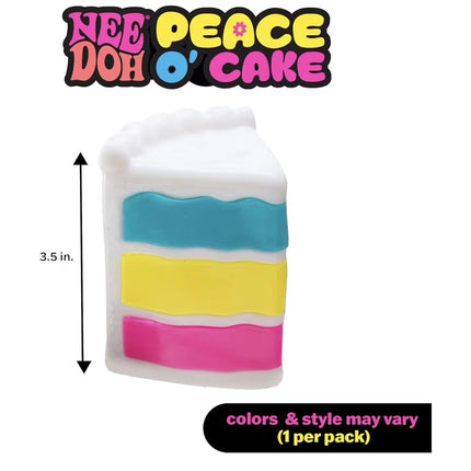 Gift NeeDoh Peace O’ Cake Colorful Squishy Toy for Kids and Adults Stress Relie, Desktop Sensory Craft Creative Educational Toy