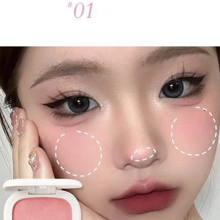 Monochrome Mud Blusher Contour Matte Natural Cheek Tint Purple Taro Low Saturation Waterproof Soft Contouring Cream Cosmetics