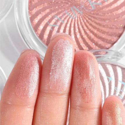 6Colors Face Brightening Highlighter Palette Monochrome Pearlescent Fine Glitter White Champagne Waterproof High Gloss Highlight