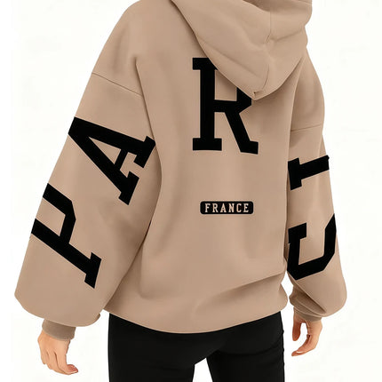 European And American Loose Casual Pullover Hoodie Sweatshirt Coat Printed Letter Pattern High Street Hip-Hop Trendy Men Women