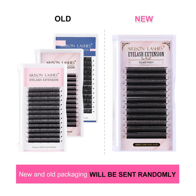 ARISON YY Lashes Black Brown Soft Individual Eyelashes Y Shape Volume Eyelash Extension Double Tip Eye Lash Cilios YY Wholesale