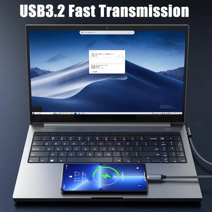 100W USB-C 3 Gen2 10Gbps Cable Type-C to C 4K@60Hz Video Cable QC3.0 5A Fast Charging Cable For iPhone16 17 MacBook Pro Samsung