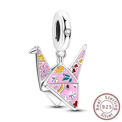 Original 925 Sterling Silver Charms Beads Crown Football Trophy Carp Cat Charms Fit Bracelet Bangle Necklace Woman Jewelry Gift
