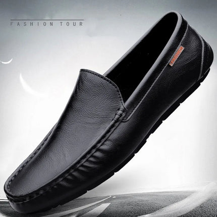 Genuine Leather Men Casual Shoes Luxury Brand Mens Loafers Moccasins Breathable Slip on Italian Driving Shoes Chaussure Homme