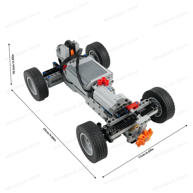 4WD RC Car Chassis Building Block with Electric Function Set/Chassis/Remote Control/Wheels MOC Technical DIY Toy Modifiable
