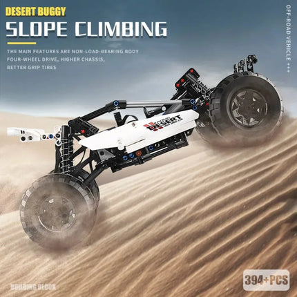 MOULD KING 394PCS 18001 Desert Racing Technical Car Assembly Toy MOC-1812 Motorized PF Buggy 2 Truck Model Building Blocks Brick