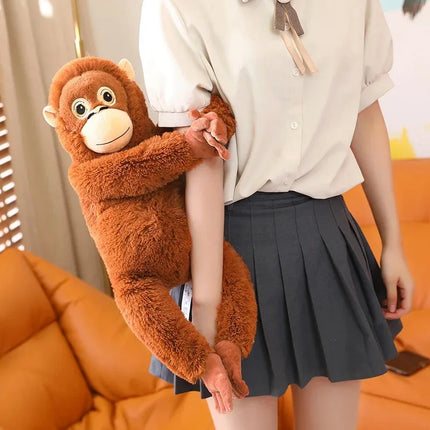 Hot Cartoon Gorilla Plush Toy Chimpanzees Monkey Soft Stuffed Doll Backpack Car Bag Room Decor Fans Gift