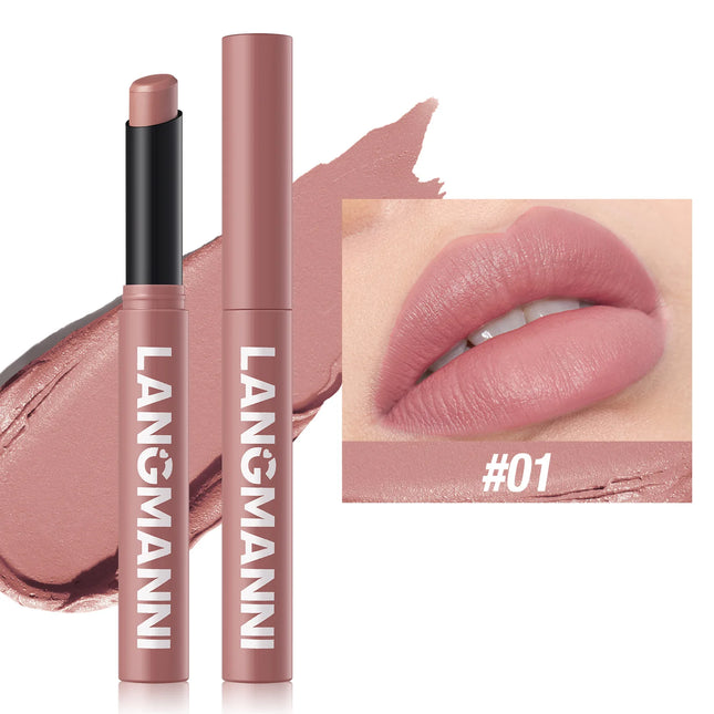 12 Color Matte Lipstick Pencil Waterproof Long Lasting Non-Stick Cup Lip Stain Tint Cosmetic Nude Lipstick Pen Makeup Cosmetics