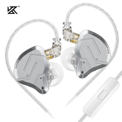 KZ ZSN Pro 2 metal in-ear headphones 1ba + 1dd hybrid technology high fidelity bass monitor sport headphones with noise cancella