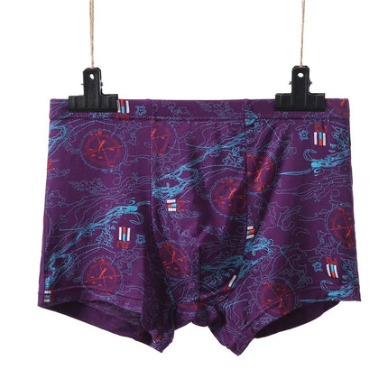 Mens Modal High Elasticity Boxer Shorts Print Underpants Sexy Boxers Bamboo Fiber Panties Male Underwears Plus Size 2XL-7XL