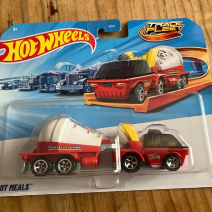 New Hot Wheels Pressure Cast Alloy Car Volv O 240 Drift Camper Transport Trailer Track Fleet Hyt56 Simulation Hobby Model Gift