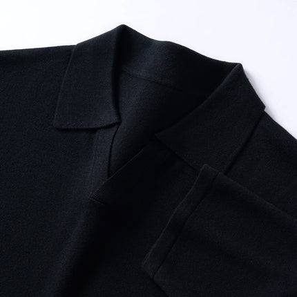 Summer Men's Ultra Fine Mulberry Silk Breathable Polo Neck Short Sleeve Solid Casual Knit Thin Business Polo Shirts for Men