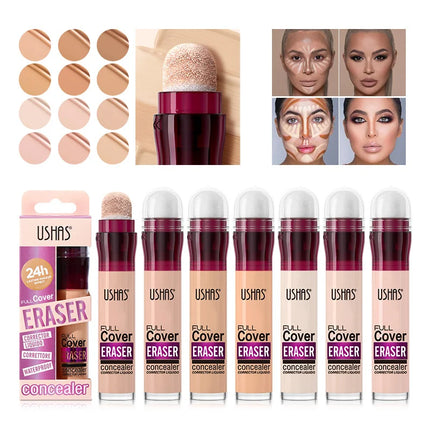 Sponge Head Concealer for Dark Circles, Tears, Freckles, Acne, Dark Circles, Pigmentation and Blemishes, Creating Natural Skin